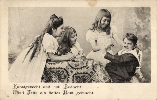 Postcard boy and - postcard,